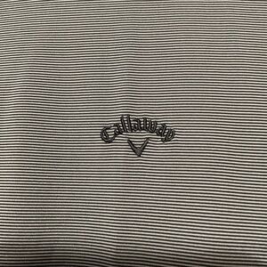 Callaway Polo Shirt‎ Opti Dri Mens XXL 2XL Black Gray Short Sleeve Golf Casual